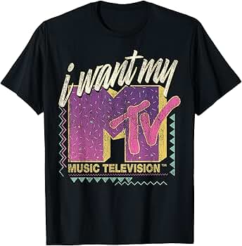 80s 企業　MTV MUSIC TELEVISION Tシャツ MTV Music Television Logo T-shirt Classic Blue MTV Logo